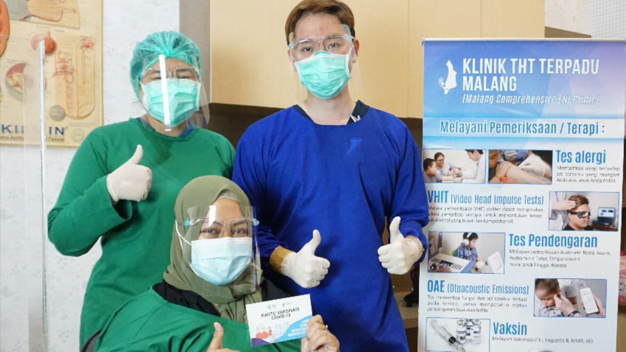 Vaksinasi covid-19 di klinik tht terpadu malang